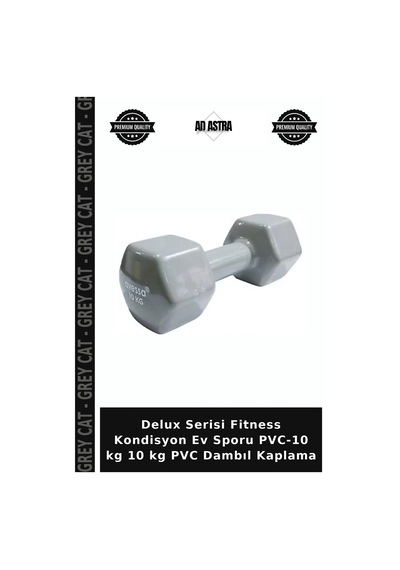 Delux Serisi Fitness Kondisyon Ev Sporu Pvc-10 Kg 10 Kg Pvc Dambıl Kaplama