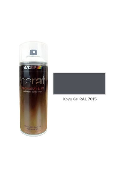 Motip Carat Sprey Boya Koyu Gri Parlak 400 Ml - Ral7015