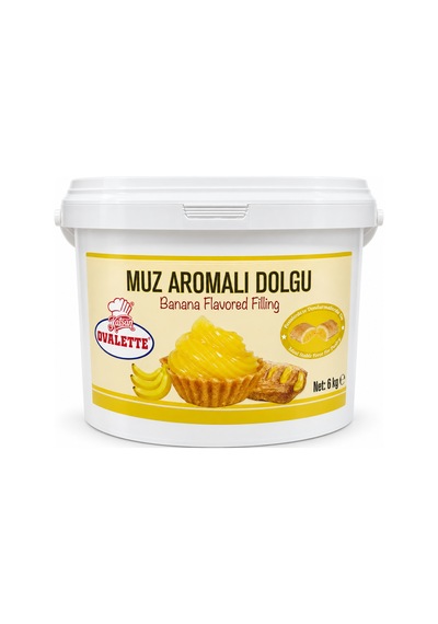 Ovalette Süsleme Ve Kaplama İçin Muz Aromalı Bitkisel Dolgu 6 Kg