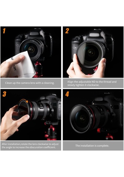 K&f Concept 46mm B-serıes Nd2-nd400 1 İle 9 Stop Nd Filtre