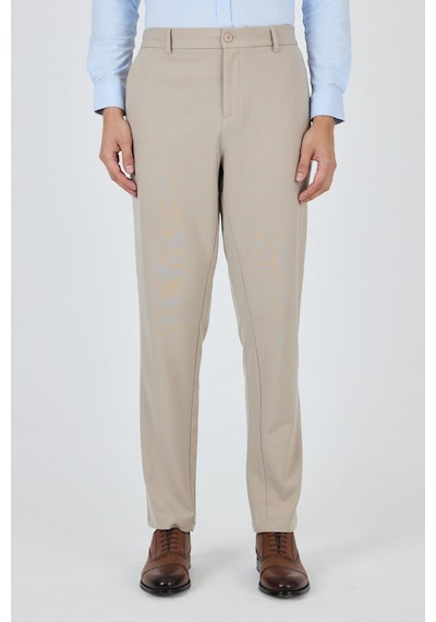 İmza Bej Esnek Yandan Cepli Casual Standart Fit Jogger Pantolon 1003250119 Bej
