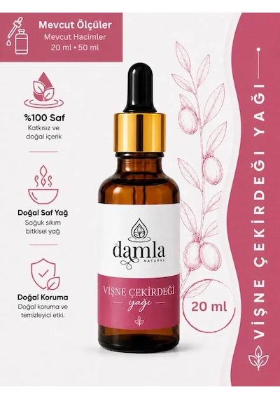Biodamla Natural Vişne Çekirdeği Yağı 20 Ml