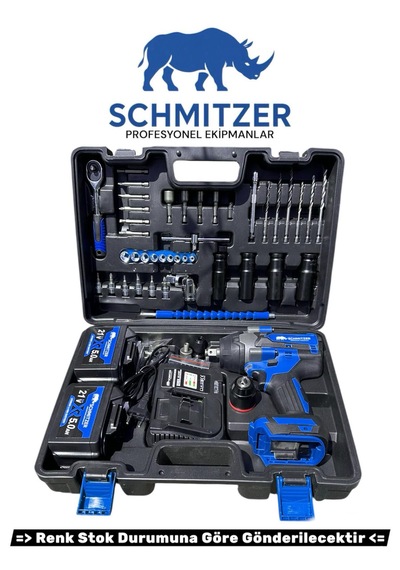 Schmıtzer Sch-9502m Pro 21v 15 Pilli Çift Akülü Kömürsüz Darbeli Vidalama 650 Nm Somun Sıkma Sökme Matkap