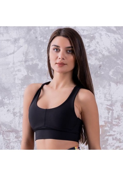 Lismina Ekstra Toparlayıcı Spor Büstiyer - Sporcu Sütyeni Siyah