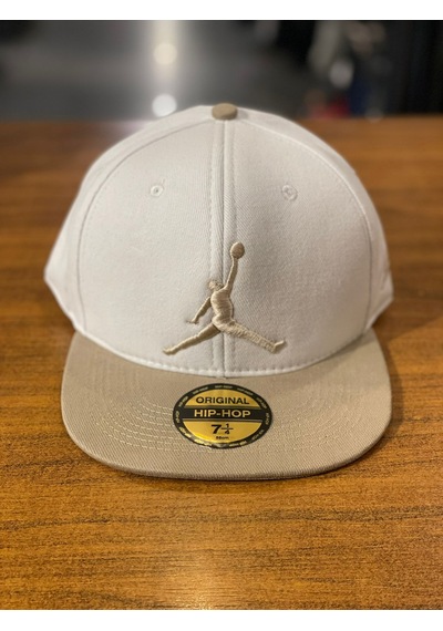 Air Jordan Beyaz Bej Renk Hiphop Snapback Rapper Basket Cap Şapka Beyaz