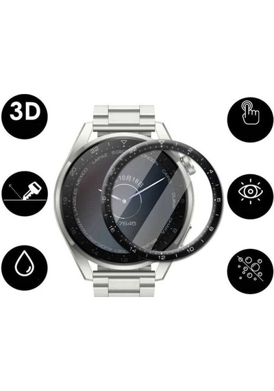 Huawei Watch 3 Pro Mkst Pmma Pet Saat Ekran Koruyucu - Siyah