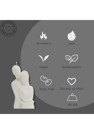 Bernami Biblo Pinterest Sarılan Çift Mum , Heykel Mum , Soya Mumu , Vegan Mum , Diğer