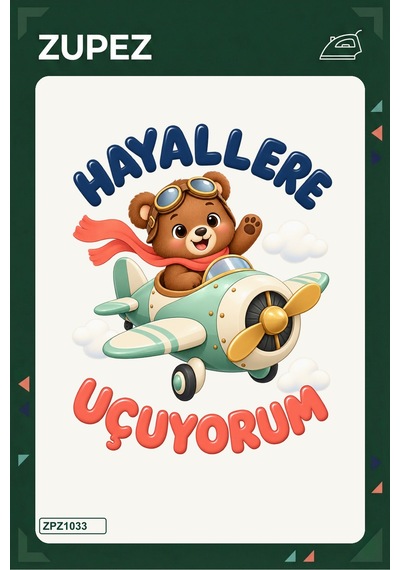 Hayallere Uçuyorum 19x25 Cm Ütüyle Uygulanan Baskı Zpz1033 - 928156660