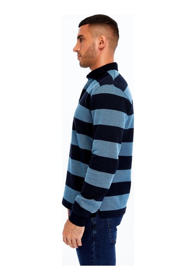 AR-MA Arma Erkek Örme Ribanalı Regular Fit Çizgili Polo Yaka Sweatshirt %95 Pamuk %5 Elastane K30554952902 Lacivert AR-MA Arma Erkek Örme Ribanalı Regular Fit Çizgili Polo Yaka Sweatshirt %95 Pamuk %5 Elastane K30554952902 Lacivert