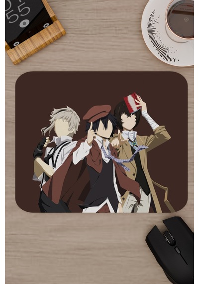 Bungou Stray Dogs Anime V1 - 22x18 Gaming Kauçuk Kaymaz Taban Mouse Pad Fare Altlığı
