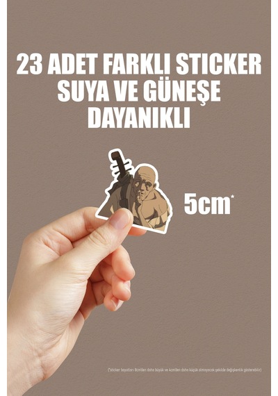 Dororo Anime Telefon Laptop Bullet Journal Yapışkanlı Folyo Sticker Paketi 23 Adet Çok Renkli