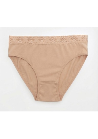 12 Adet Özten Bayan Beli Dantelli Bikini Külot 206 Ten