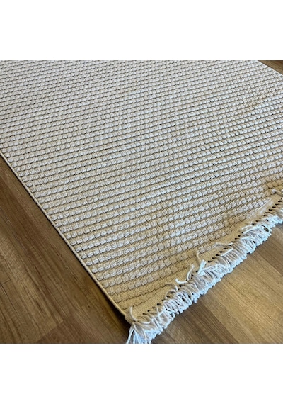 Hoom Rugs Dizayn 1063 Bej Yumuşak Dokulu Desensiz İskandinav Halı Bej