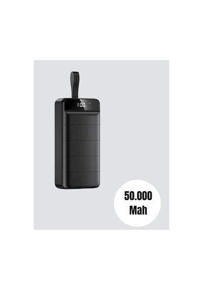 Ultra Güçlü 50.000 Mah Powerbank Led Ekranlı Çoklu Bağlantı Seçenekli Akıllı Koruma Sistemli Şarj Altın