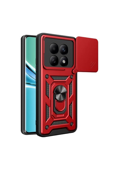 Mey İthalat Redmi Note 15 4g Pars Lens Yüzüklü Silikon - Kırmızı