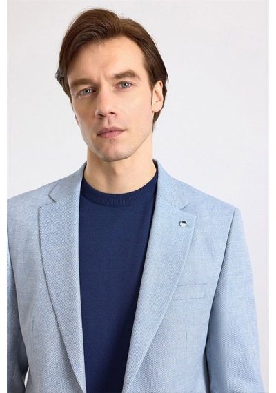 Süvari Saks Mavi Slim Mono Yaka Torba Cep 6 Drop Klasik Ceket Ct2021600434-m05 Süvari Saks Mavi Slim Mono Yaka Torba Cep 6 Drop Klasik Ceket Ct2021600434-m05