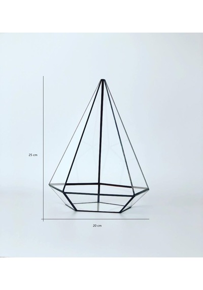 Dekoratif Cam Fanus - Geometrik Cam Fanus - Teraryum Cam Fanus (489240692)