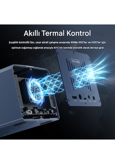 Acasis Ec4501 Thunderbolt 4 40gbps, 2x 2.5"/3.5" Hdd, 2x M.2 Nvme Ssd Yuvası, Max.76tb Kapasite, 4 Raıd Modu, 8k 60hz, Dahili Akıllı Fan, Type-c, Alüminyum Raıd Disk İstasyonu Ec4501 Acasis Ec4501 Thunderbolt 4 40gbps, 2x 2.5"/3.5" Hdd, 2x M.2 Nvme Ssd Yuvası, Max.76tb Kapasite, 4 Raıd Modu, 8k 60hz, Dahili Akıllı Fan, Type-c, Alüminyum Raıd Disk İstasyonu Ec4501