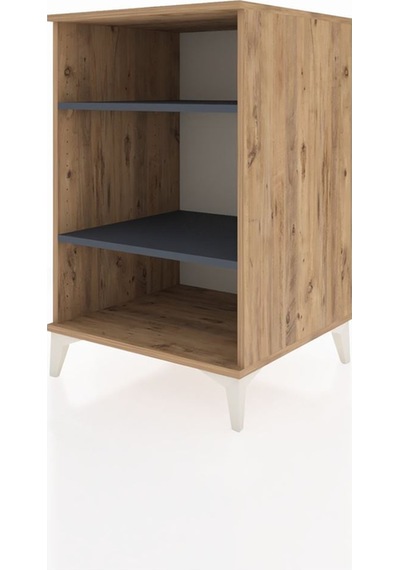 Kronos Komodin 2 Raflı 60x59x96 Çam-antrasit Atlas Çam