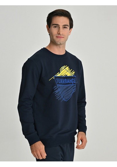 Fenerium Erkek Trıbun Brush Detaylı Sweat Fb Laci Yeni