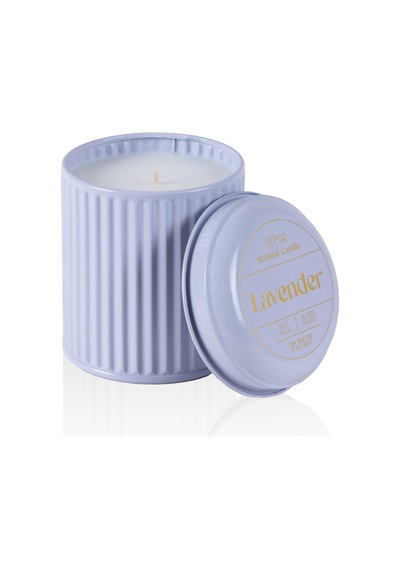 The Mia Calm Lavanta Kokulu Lila Kapaklı Mum 830 Gr 12x10 Beyaz