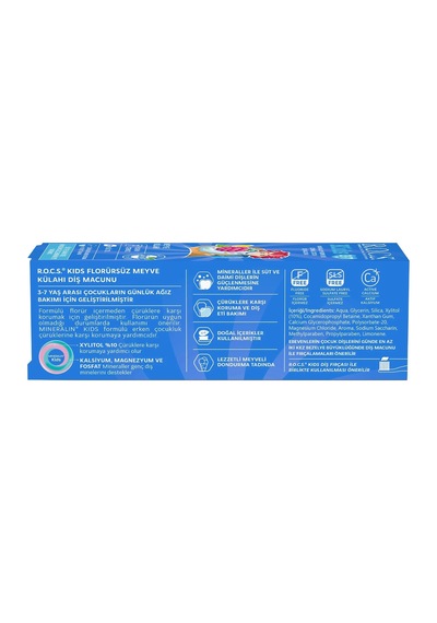 R.o.c.s. Kids Diş Macunu 3-7 Yaş 35 Ml Meyve Külahı Temel Bakım