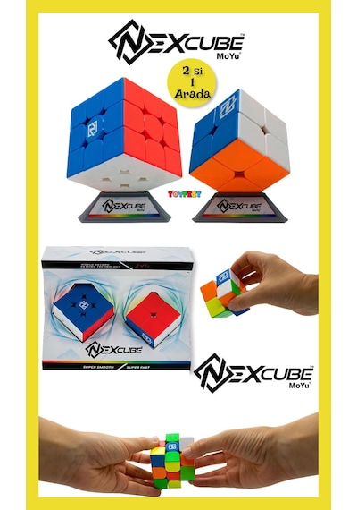 Nexcube 2x2 + 3x3 Classic Set Zeka Küpü Akıl Küpü Rübik Küp