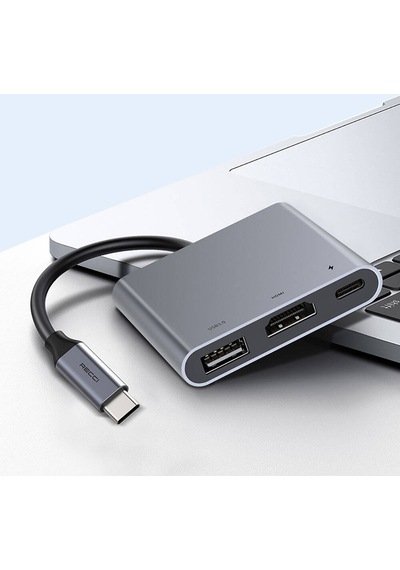 Recci Rh05 Type-c To Type-c Pd100w/hdmı 4k 30hz/usb3.0 Destekli 3in1 Hub Çoğaltıcı