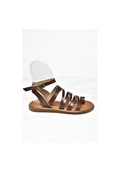 Fox Shoes S291016103 Kahverengi Hakiki Deri Kadın Sandalet Kahverengi