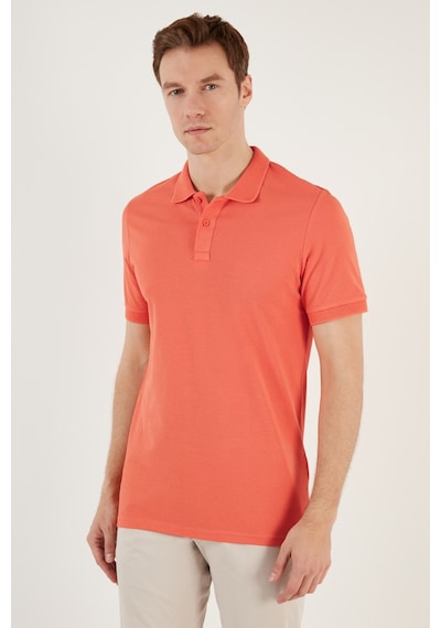 Buratti Pamuklu Regular Fit Düğmeli Erkek Polo Yaka T Shirt 5902739 Turuncu