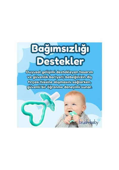 Brush-baby Silikon Diş Fırçası Ve Diş Kaşıyıcı İlk Ağız Bakım Seti 0-18 Ay Diğer