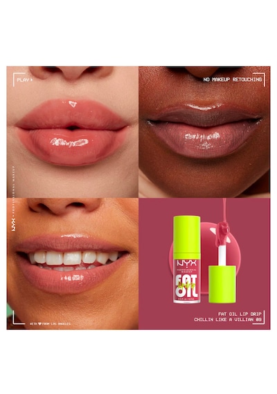 Nyx Professional Makeup Fat Oil Lip Drip Parlatıcı Dudak Yağı Fold09 Chillin' Like A Villain