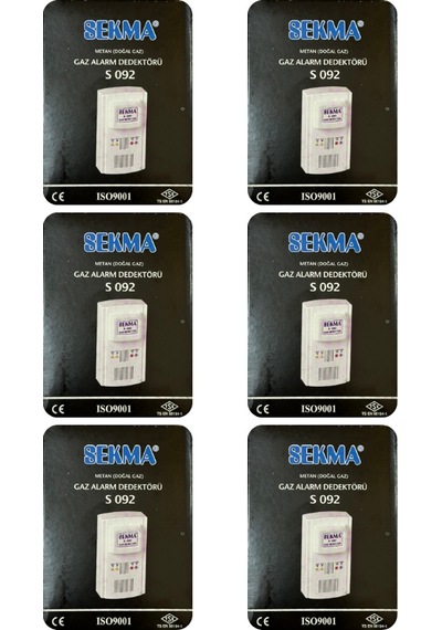 Sekma Doğal Gaz Metan Alarm Dedektörü S-092 6 Adet
