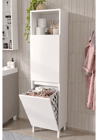 Df03111 2 Bölmeli Devrilir Çamaşır Sepetli Banyo Dolabı Çok Amaçlı Kirli Çamaşır Sepeti Dolabı Beyaz Df03111 2 Bölmeli Devrilir Çamaşır Sepetli Banyo Dolabı Çok Amaçlı Kirli Çamaşır Sepeti Dolabı Beyaz