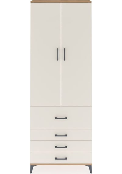 Arges Dolap 3 Raflı 4 Çekmeceli 2 Kapaklı 88x30x243 Çam-aytaşı Atlas Çam