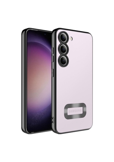 Galaxy S23 Plus Kılıf Kamera Korumalı Logo Gösteren Zore Omega Kapak Siyah
