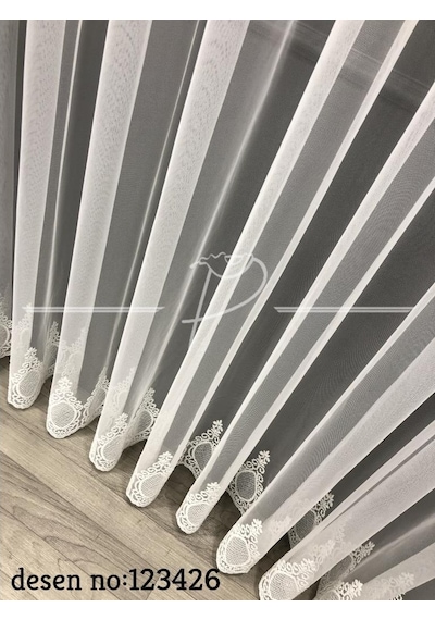 Tül Perde Esnemez Grek Etek Işleme 3 Desen 1. Kalite Ekru