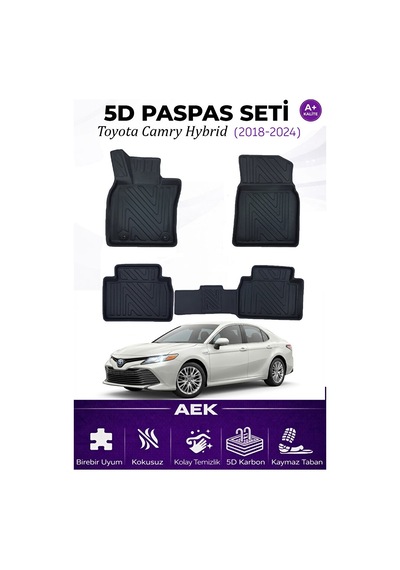 Toyota Camry Hybrid Araca Özel Havuzlu "karbon" Paspas Takımı