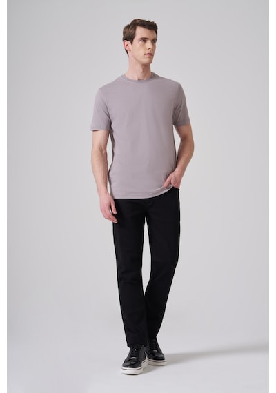 Morven Erkek Açık Gri Basic Bisiklet Yaka Dynamic Fit Pamuk T-shirt 26yc018008103 Açık Gri