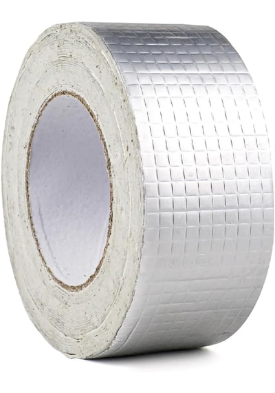 Güncelçarşı 5cm X 5 Mt Yüksek Sıcaklık Dayanan Su Geçirmez Alüminyum Folyo Çamur Bant, Çatı Duvar Çatlak Onarıcı Yalıtım, 5 Metre, Boru Yalıtımı, Yalıtım