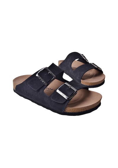 Kindep Fly Soft Çift Toka S902 Uniseks Terlik Siyah Siyah