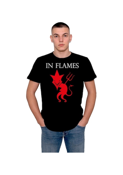 In Flames Jesterhead Devil Şeytan Tişört Unisex T-shirt 001
