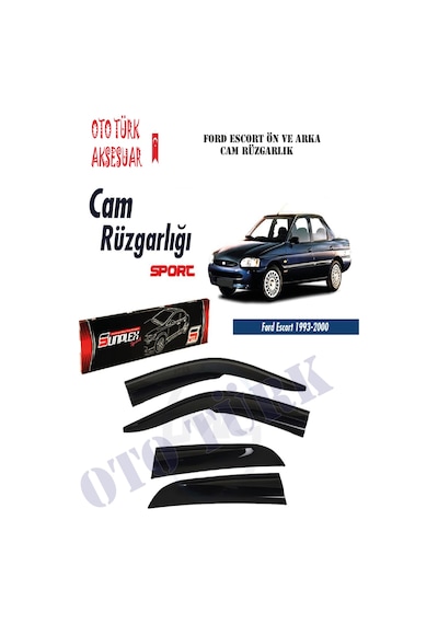Ford Escort Sport 1993-2000 Mugen Cam Rüzgarlığı Ön-Arka