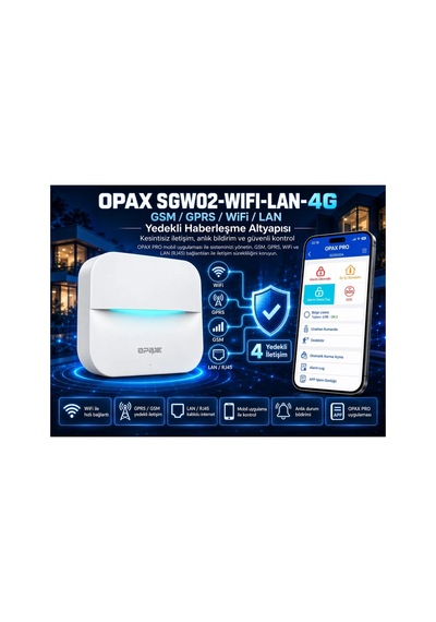 Opax Sgw02-wıfı-lan-4g Gsm Gprs Wifi Lan Kablosuz Alarm Sistemi