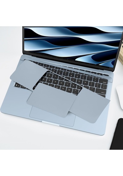 Macbook Air 13.6 İnç Trackpad Koruyucu Ve Palm Koruyucu A2681 A3113 A3240 A3449 Uyumlu M2 M3 M4 M5 Avuç İçi Koruma Seti Gök Mavisi Belirtilmemiş