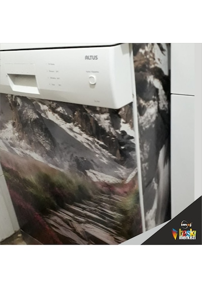 Buzdolabı Ve Bulaşık Makinesi Kapak Sticker Folyosu Dağ