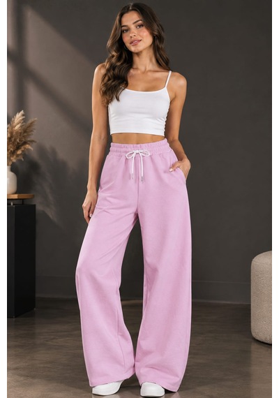 Stormwear Yüksek Bel Lastikli Cepli Oversize Pamuklu Rahat Kesim Geniş Paça Eşofman Altı Pembe Stormwear Yüksek Bel Lastikli Cepli Oversize Pamuklu Rahat Kesim Geniş Paça Eşofman Altı Pembe