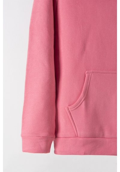 Terapi Men Erkek Koyu Pembe Kapüşonlu Kanguru Cepli Basic Sweatshirt Koyu Pembe