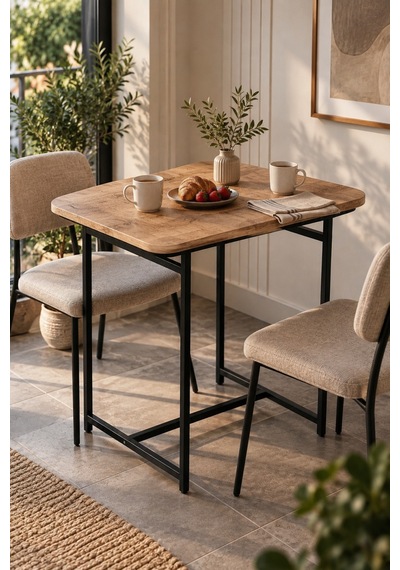 Sulorahome Kahverengi Suntalam Mutfak Masası Metal Ayaklı 72x52 Cm Açık Kahverengi Sulorahome Kahverengi Suntalam Mutfak Masası Metal Ayaklı 72x52 Cm Açık Kahverengi