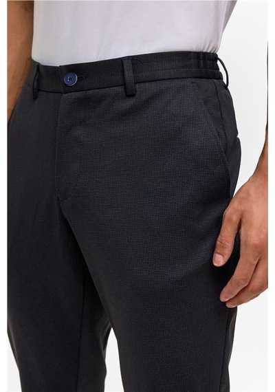 Süvari Lacivert Slim Armürlü Jogger Pantolon Lacivert